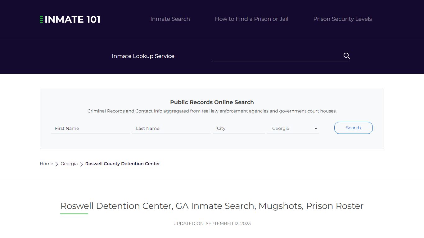 Roswell Detention Center, GA Inmate Search, Mugshots, Prison Roster ...